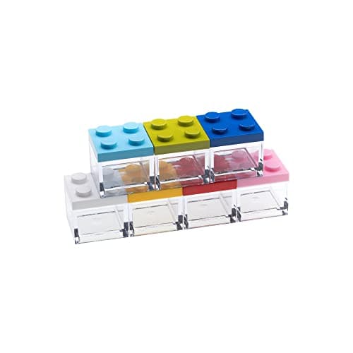 Omada Design Boîte type brique en plexiglas (48 Pcs) transparent 5X5X5 cm, pour mariages, confirmations, fêtes de communion, baptême et remise des diplômes, fabriquée en Italie, Rouge