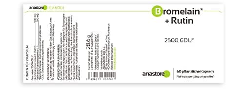 BROMÉLAÏNE + RUTINE * 375 mg / 60 gélules * Anti-inflammatoire, Antioxydants * Garantie Satisfait ou Rembours * Fabriqué en France
