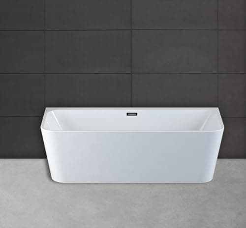 SPALINA Baignoire Semi-îlot Murale Mint 170, L170xl81xH57cm, by