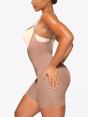 YIANNA Body Sculptant Femme Gainant sans Couture Amincissante Gaine Ventre Plat Invisible Combinaison Shapewear Bodysuit Minceur Sienna XXS/XS 5258