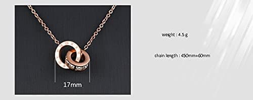 Crystalline Azuria Femme Ensemble Collier et Clous Boucles d'Oreilles 18ct Plaqué Or Rosé avec Cristaux Blancs