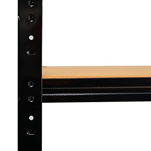 shelfplaza® 90x60x45cm Black Étagère Charge Lourde/Meuble Etagere Noir Metal avec 3 Niveaux/capacité Charge 175kg / Meuble Etagere Metal Noir comme étagère Rangement ou étagère Garage