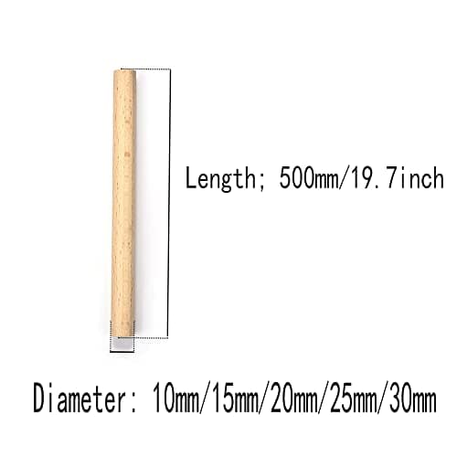 10 Baguettes en Bois, Baguettes Rondes en Bois, pour Le Bricolage, La Peinture, La Décoration De La Maison Et du Jardin.,10mm,Diameter