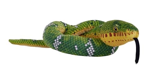 Wild Republic Snakes Eco Boa Émeraude, Animal en Peluche, 137 cm, Jouet en Peluche, Remplissage en Bouteilles d'eau Recyclée Filée, Écologique