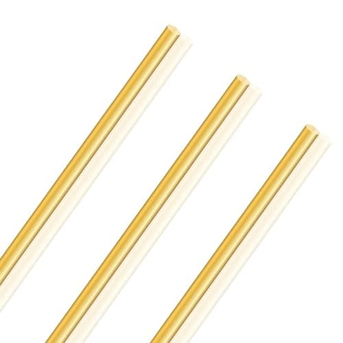 LAVMHAB Lot de 3 tiges rondes en laiton massif pour bricolage - 6 mm x 250 mm