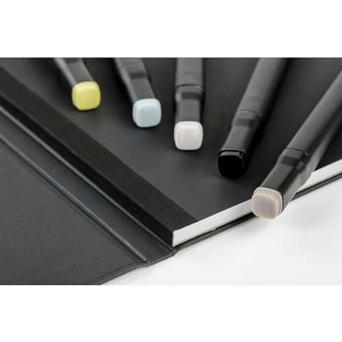 Clairefontaine 975341C Carnet Layout Double-Face Ouverture à Plat - 25 Feuilles Papier Dessin Blanc Extra Lisse 11x22 cm 220g - Idéal pour le Dessin au Feutre à Alcool, Encre de Chine et Line Art