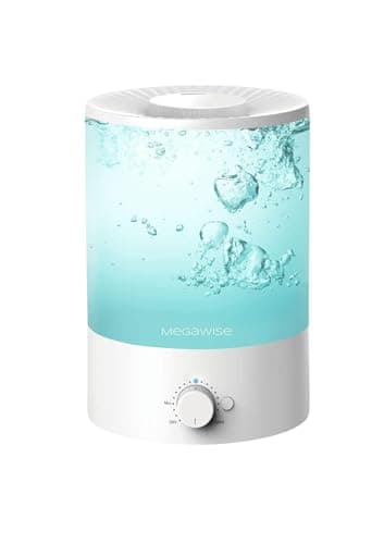 Humidificateur à Brouillard Froid MEGAWISE Pour Bébé, Chambre à Coucher, Crèche, Maison et Bureau | Vaporisateur Ultra - Silencieux à Ultrasons, Remplissage Supérieur Grand Format 3,5L
