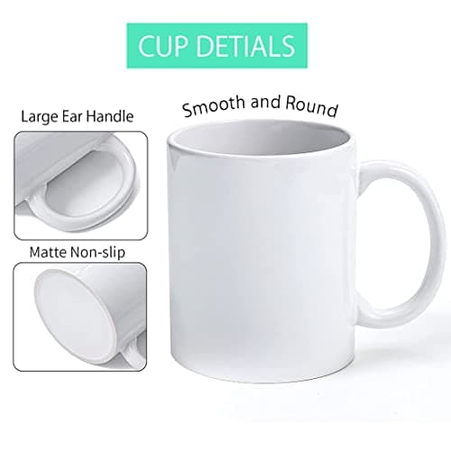 SIGNZWORLD Ensemble de 36 Tasses Blanches de Sublimation Tasses à café Mugs à Sublimation en Céramique avec Boites Grande Poignée 325 ml