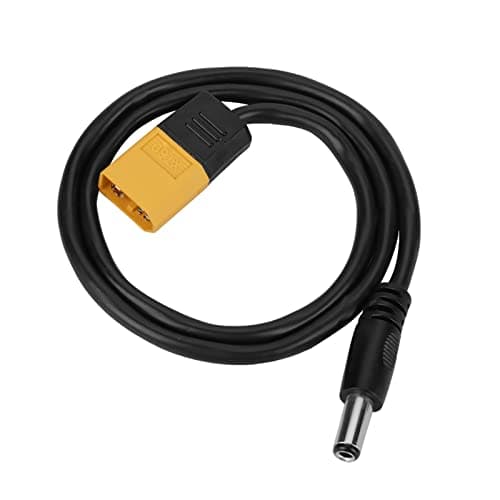 Connecteur XT60 avec fiche mâle vers DC 5,XT60 Male Connector to 5,5 x 2,5 mm DC5525 Power 5,5 2,5 mm DC5525 Câble d'alimentation 20 pouces de longueur.