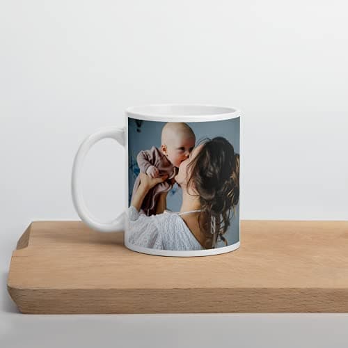 selfiemania - Un mug personnalisé avec 2 photos - personnalisable avec vos photos -cadeau personnalisé - Cadeau d'Anniversaire, souvenir, naissance, collègue