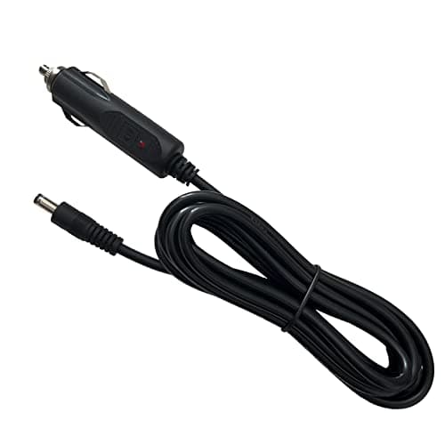 ZkeeShop Allume-cigare vers DC5521,Allume-cigare vers DC 5,5 x 2,1mm,Chargeur de voiture 12V 18AWG Câble d'extension Adaptateur chargeur solaire Compatible pour haut-parleur Powerstation 3m