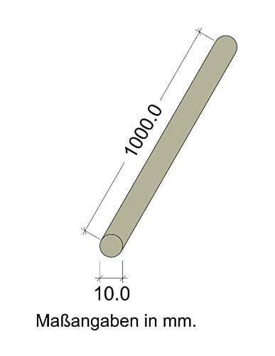 Gedotec Bastelleiste Ensemble de Bricolage Holz-Dübel pour Construction Laternen-Stäbe pour Bricoler | Ø 10 mm | Hêtre Lisse | Longueur 1000 mm | 5 Pièces