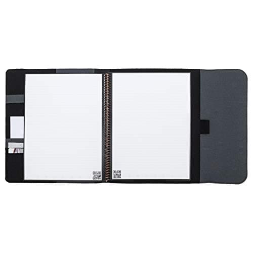 Rocketbook Capsule 2.0 Folio Cover pour Core, Panda et Fusion | 100% Recyclable, avec Porte-Stylo, Fermoir Magnétique et Rangement Intérieur | Noir, Format Lettre A4 21 cm x 29,7 cm
