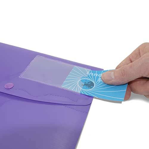 Rapesco 0701 Pochette Porte-Documents ID, A4+, Couleurs Vives Opaques, Lot de 5