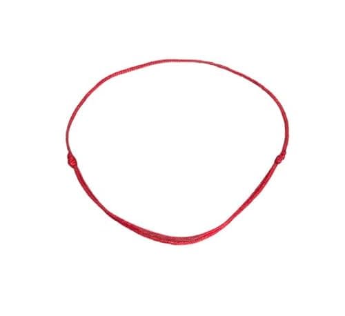 lot de 10 bracelets Kabbale rouge contre le mauvais oeil - bracelets réglable homme et femme enfant - cadeau femme fille - bracelets faits main- porte bonheur - cordon fin 0,8 mm ...