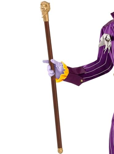 Funidelia | Canne Joker 100% Officielle pour Femme et Homme Super héros, DC Comics, Méchants, Accessoire pour déguisement - Déguisements Amusants pour Vos soirées.