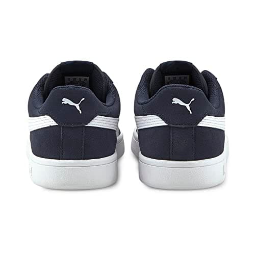PUMA Smash V2, Baskets Mixte, Peacoat Puma Blanc, 43 EU