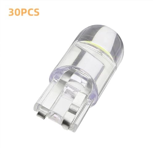 BINQILIN 30 Pieces W5W T10 LED Ampoule Voiture, Ampoule W5W LED, 12V 6500k 120LM COB Ampoule de Remplacement pour intérieur de Voiture