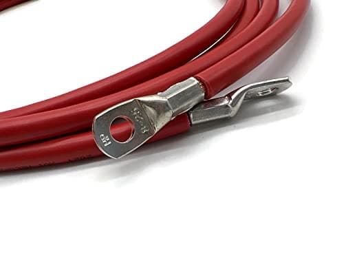eXODA Câble de batterie 300cm câble d'alimentation en cuivre 25 mm2 avec cosses à œillets M8
