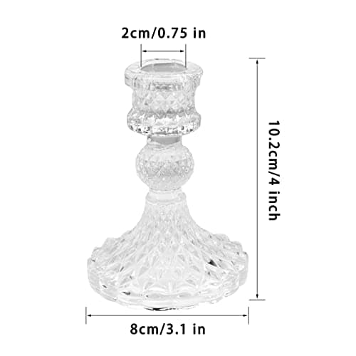 Lot de 4 bougeoirs en verre pour mariage, maison, fête, décoration