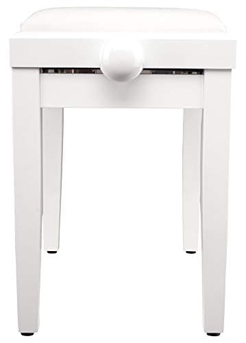 Classic Cantabile Banquette de Piano en Blanc Brillant