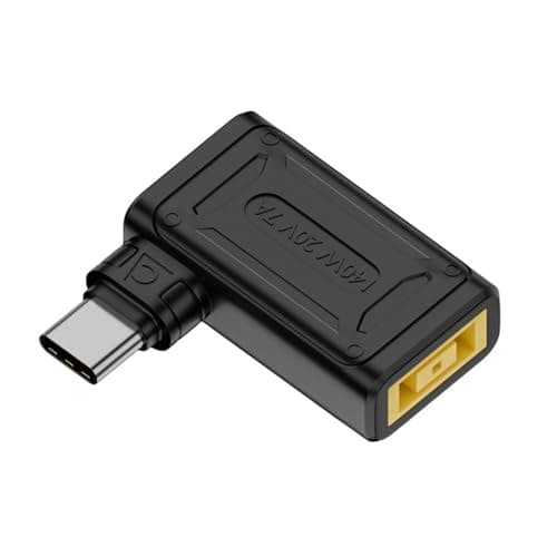 NFHK Adaptateur de charge 90 degrés coudé 140 W 100 W DC 4,5 x 3,0 mm pour téléphone portable