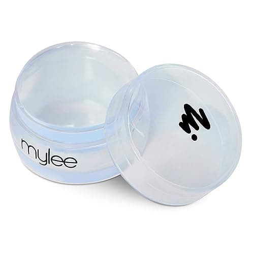 Mylee French Me Kit avec Tampon - Qualité Salon French Manucure à la Maison, Comprend un Vernis à Ongles Gel Blanc & Nude + Outil de Stamping en Silicone Transparent, Séchage Sous Lampe UV LED