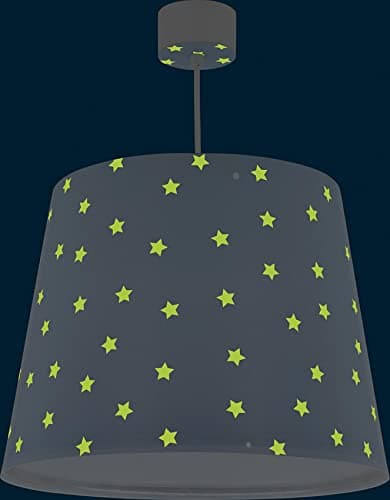 Dalber Lustre Chambre Lampe Suspension Pour Enfants Star Light Étoiles Bleu, 82212T, E27