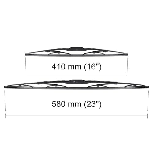 Mossa Balais d'essuie-glace de pare-brise adaptés pour Fiat Panda (10.2003-12.2012) - essuie-glace pour lunette avant - kit essuie glaces 3