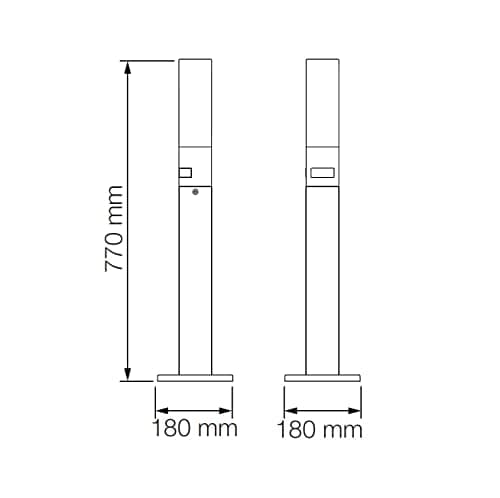 Steinel LED Lampe de chemin GL 65 S Anthracite, détecteur de mouvement 180°, lampe de jardin blanc chaud, allumage en douceur, veilleuse