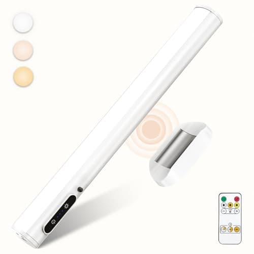 bravzurg Reglette LED Cuisine Rechargeable USB, 4000mAh Lampe Murale Sans Fil, Barre Eclairage Tableau Magnetique avec Télécommande, Lumiere a Pile pour Placard, Interieur, Vitrine, Armoire, Meuble