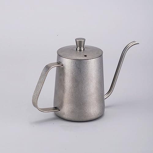 Cafetières col de cygne en acier inoxydable avec bec étroit (vintage, 350 ml)