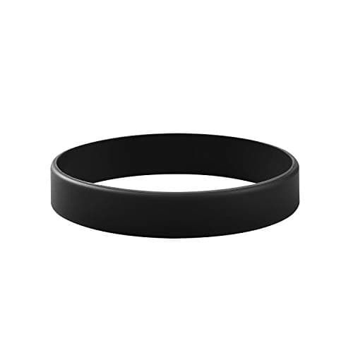 Lot de 6 bracelets en caoutchouc vierges en silicone de couleur unique