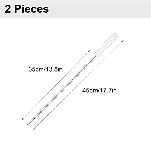KEYRI 2 Pièces Brosse de Nettoyage de Drain D'égout, Flexible 45cm évier Brosse de Nettoyage pour Débouchage de Canalisation et Les Tuyaux, Vidange Drague Outil pour Salle de Bains Cuisine (2 Pièces)