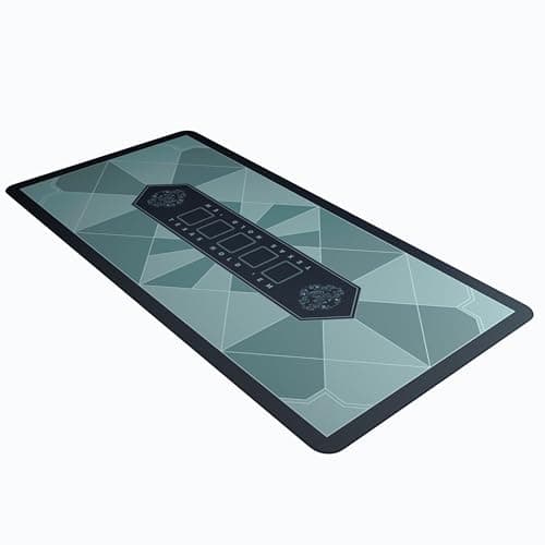 Bullets Playing Cards - Tapis de poker - Design Paulie - Rectangulaire - Gris clair - 160 x 80 cm