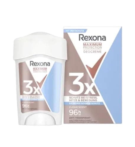 REXONA - Déodorant Femme Clean Scent - Stick Anti-transpirant - 3x plus efficace contre la transpiration - Protection 96h - 45ml