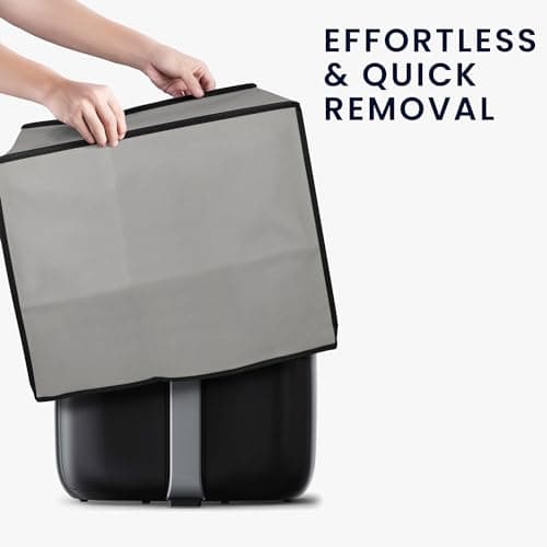 kwmobile Housse compatible avec Philips Essential Airfryer XXL housse - Housse de protection intégrale pour friteuse à chaud friteuse sans huile - gris clair