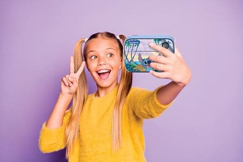 Lexibook, Disney Stitch, Appareil Photo StarCAM Print avec imprimante instantanée, Fonctions Photo et vidéo, Carte Micro-SD 32Go et kit de Personnalisation des Photos Inclus, DJ150D
