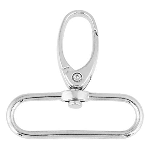 Porte-Clés, Anneaux Porte Clef, Porte-Clés Avec Anneaux En D, 20 Mousquetons Pivotants En Alliage De Zinc, pour La Fabrication de Sacs, Chaînes, Languettes, Anneaux De Lanière (38 Mm)