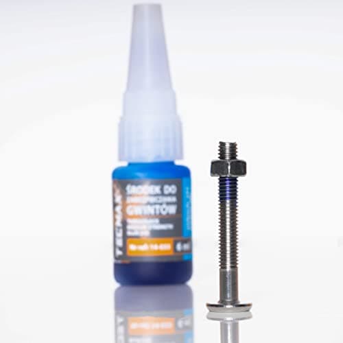 TECMAXX Liquide de sécurité de vis Bleu 6 ML - adhésif pour vis à Sec - Frein Filet Bleu