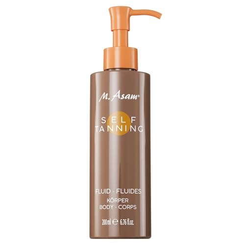 M. Asam SUN Self Tanning Autobronzant pour le corps (200ml) – à l'effet immédiat, bronzage naturel et longue durée, hydratation intense, fluide à la texture légère, toutes peaux et tous âges