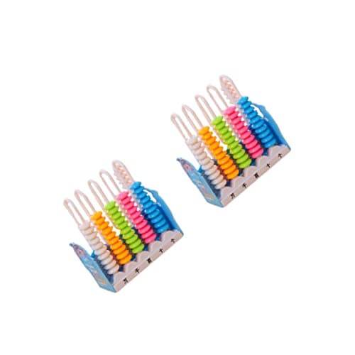 ibasenice Boulier Enfant Bois 2 Pièces Enfants Boulier Calcul Jouets Mathématiques Jouet Perles Jouets De Nombre Préscolaire Abaque en Plastique Calcul Jouets Abaque