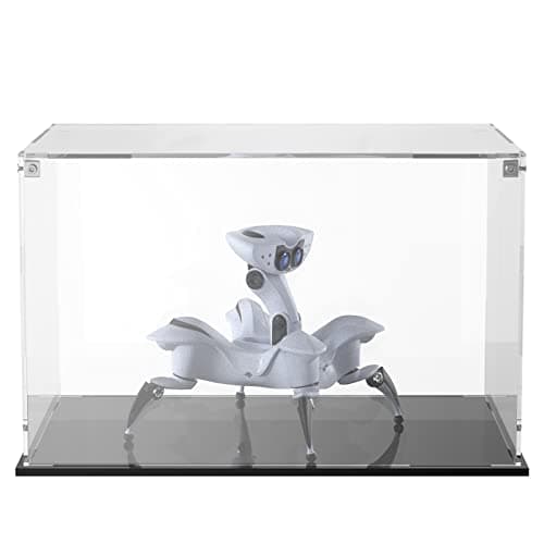 Cliselda Vitrine Acrylique avec Base Noire, Assemblage Vitrine Exposition Transparent, Vitrine Figurine, Vitrine pour Figurines, Jouets, Objets de Collection (30x20x20cm)