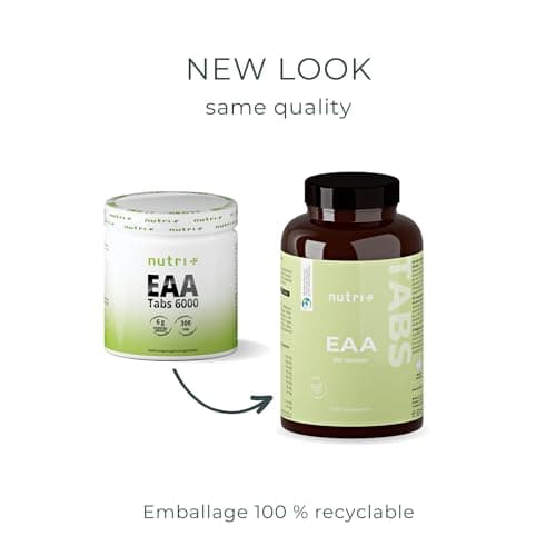 EAA comprimés hautement dosé + végétalien - 300 comprimés de 1025mg chacun - acides aminés essentiels - sans glucides + stéarate de magnésium - supplément d'acides aminés