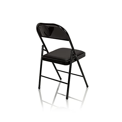hjh OFFICE Chaise Pliante rembourrée en Cuir synthétique TUDELA Chaise Visiteur, Charge maximale 130 kg, Noir 803000