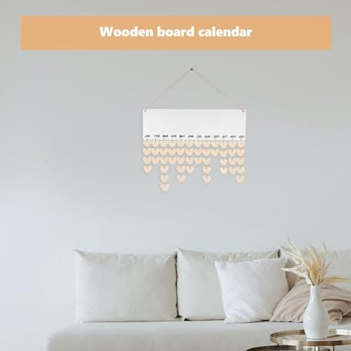 VORCOOL 50pcs Coeur en Bois Tranche de Bois avec Trous et 50pcs Anneaux Boucles de Fer