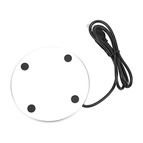 Chauffe-Tasses Portable Chauffe-Boissons Intelligent à Température Constante avec Interrupteur Tactile Intelligent Chauffe-Tasses USB pour Tasses et Verres à Fond Plat Ø10,3 Cm (Argent)