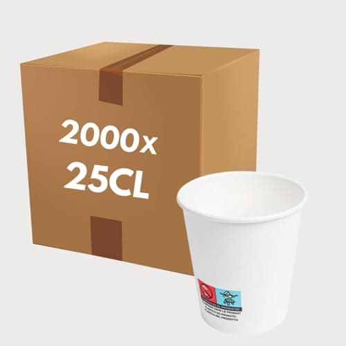 COVR 2000 Gobelets carton blanc (25cl - 8oz / 2000 unités)