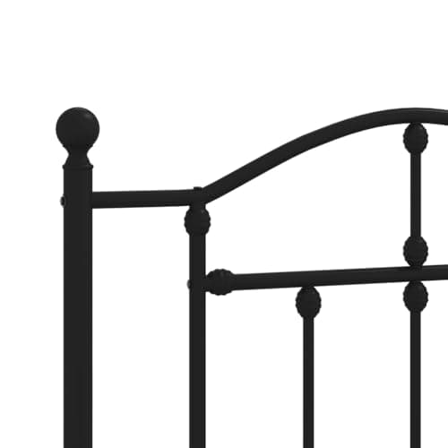 Coavain Tete de Lit 100 cm Tête de Lit Métallique Robuste Noir 105x3x97 cm