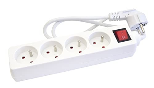 Bloc 4 Prises 16A+T+ Interrupteur Blanc